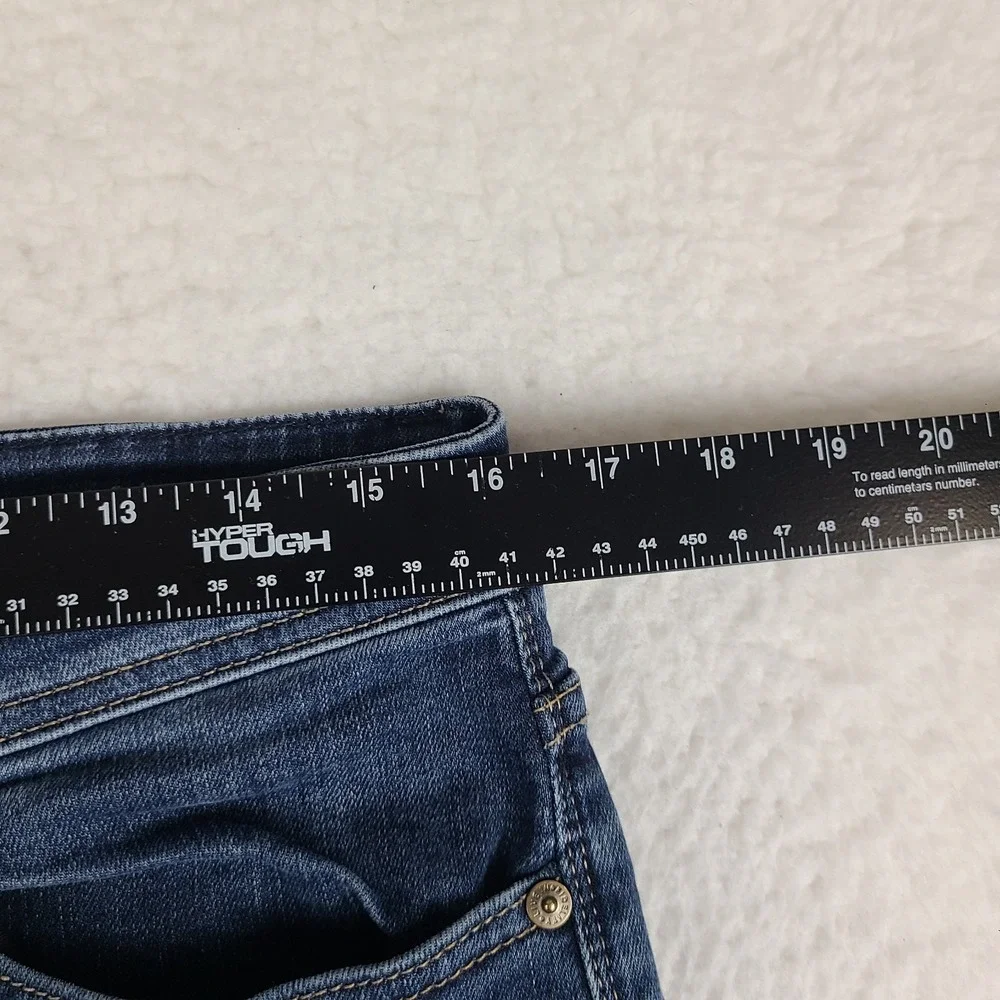 Fidelity Jeans Men 34x28 Blue Slim Straight Jimmy KRUSH Medium Wash Denim HEMMED